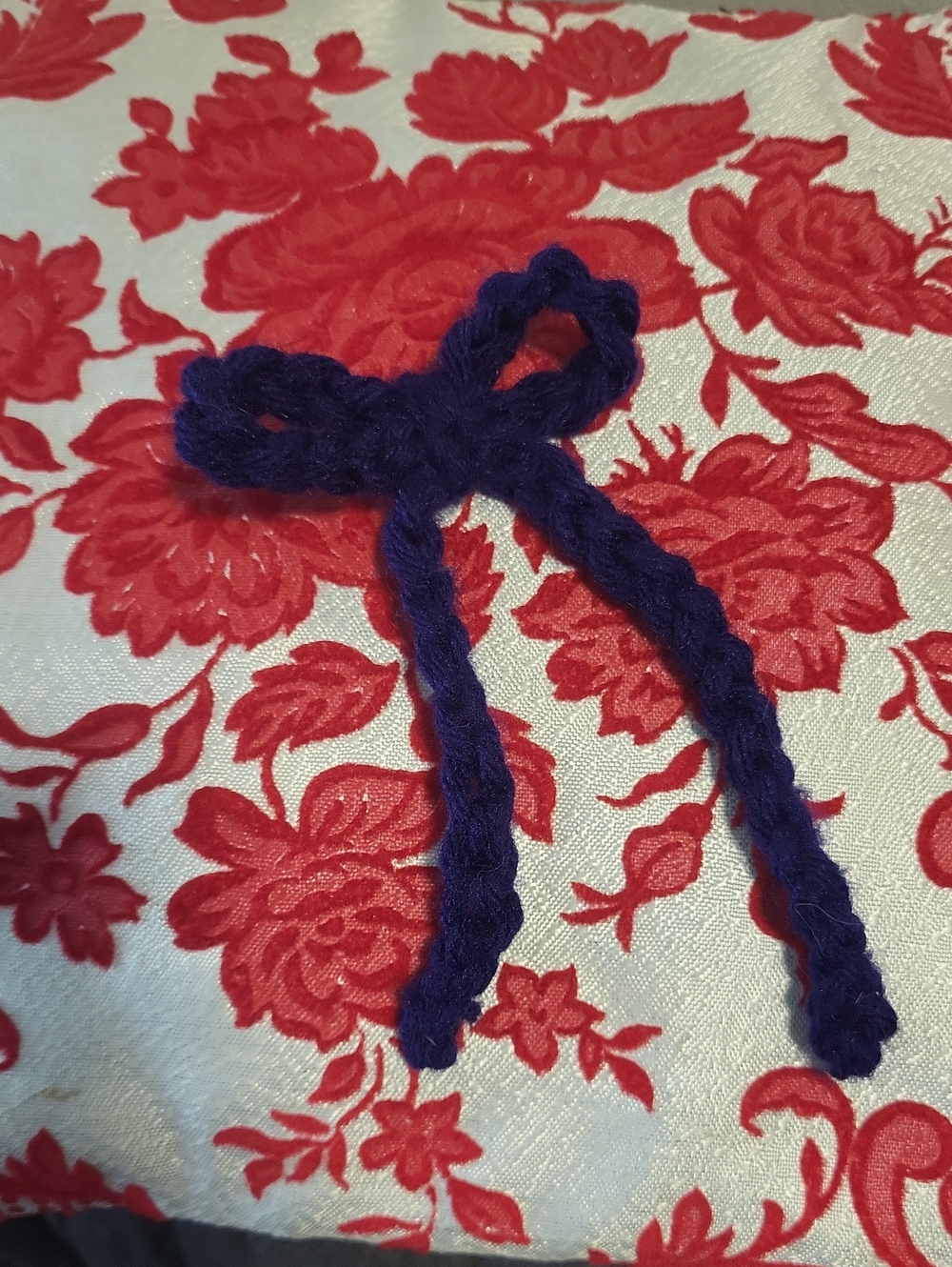 Handmade Navy Blue Bow Hair Accessory